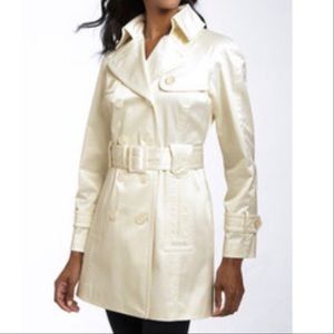 Jessica Simpson Belted Ivory Trench